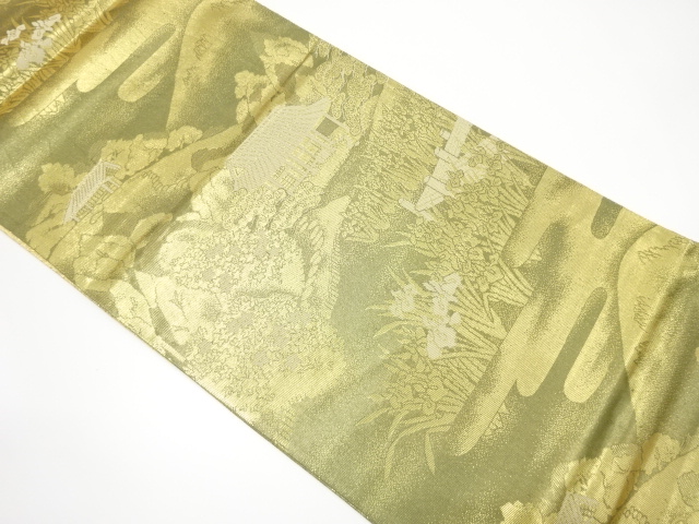 JAPANESE FUKURO OBI / WOVEN SCENERY